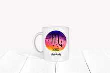Lade das Bild in den Galerie-Viewer, personalisierte Tasse-Sternzeichen-Skorpion–Namenstasse-Linkshänder