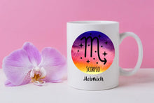 Lade das Bild in den Galerie-Viewer, personalisierte Tasse-Sternzeichen–Skorpion-Namenstasse-