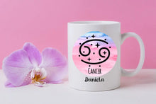 Lade das Bild in den Galerie-Viewer, personalisierte Tasse-Sternzeichen-Krebs-Namenstasse