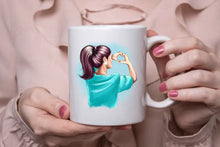 Lade das Bild in den Galerie-Viewer, Frau mit Herzhand