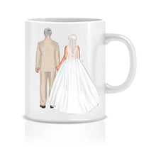 Lade das Bild in den Galerie-Viewer, Personalisierte Tasse_Hochzeit_Brautpaar mit Schleier_Wish-Print