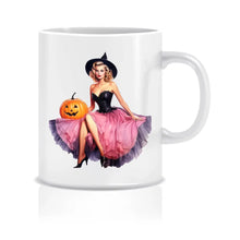 Lade das Bild in den Galerie-Viewer, Personalisierte Tasse von Wish Print mit Marilyn Pin up Halloween Motiv