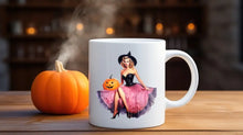 Lade das Bild in den Galerie-Viewer, Personalisierte Tasse von Wish Print mit Marilyn Pin up Halloween Motiv