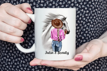 Lade das Bild in den Galerie-Viewer, Personalisierte Tasse_Frau mit Pferd_wish-print
