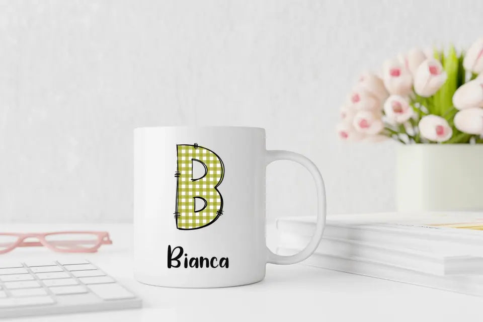 Buchstabentasse von WishPrint im herbstlichen Motiv